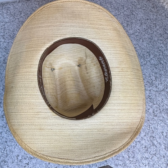 Tomy Sombreros Elegante | Vintage Western Cowboy Hat w/Blue Feather Band, OS